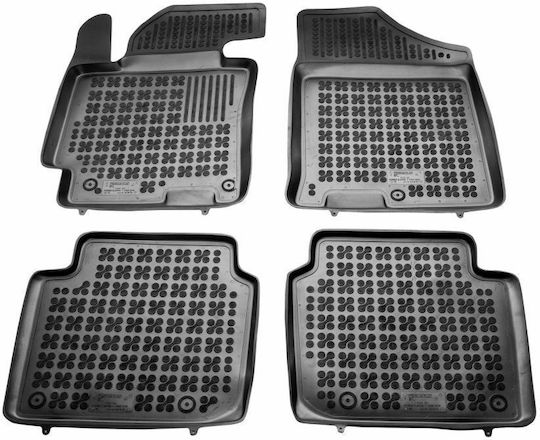 Rezaw Plast Set of Front and Rear Mats 4pcs Tray Type for Hyundai Elantra 2010+ Black