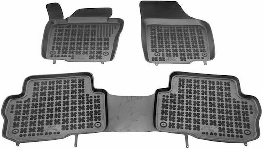 Rezaw Plast Set of Front and Rear Mats 4pcs Tray Type for Seat Alhambra Volkswagen Sharan 2010-2022 Black