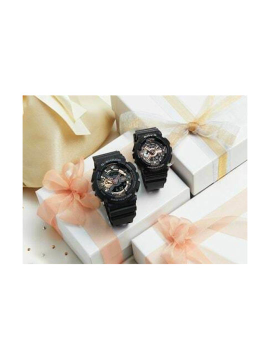 Casio G-Shock Ανδρικό Ρολόι 51mm Χρονογράφος Μπαταρίας με Μαύρο Καουτσούκ Λουράκι