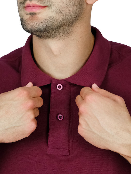 JHK Men's Short Sleeve Promotional T-Shirt Burgundy