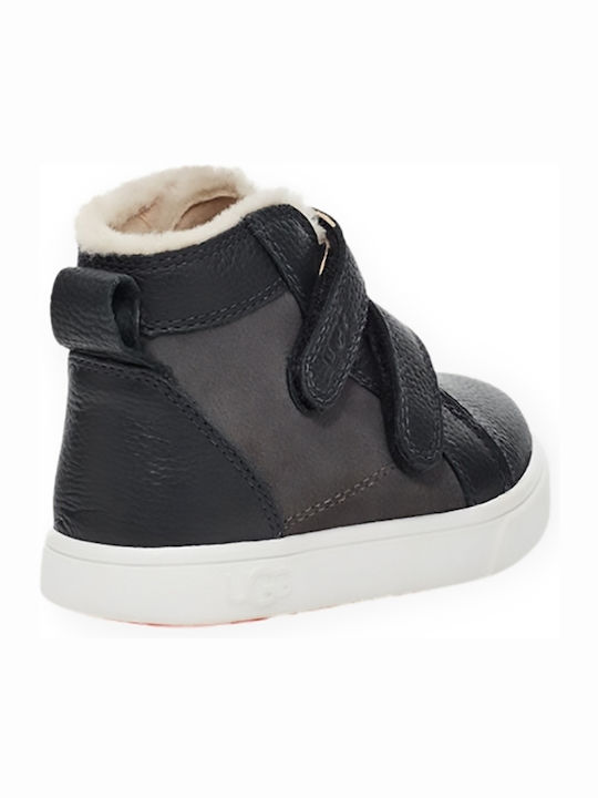Rennon II Leather Kids Boots with Velcro Blue