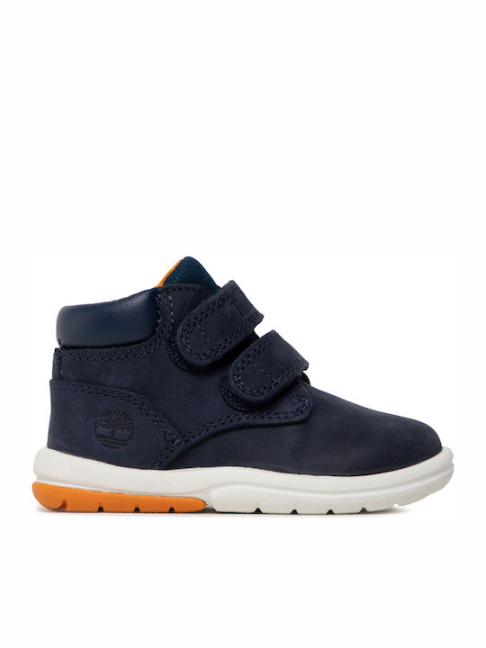 Toddle Tracks H&L Ανατομικά Suede Παιδικά Μποτάκια με Σκρατς Μπλε
