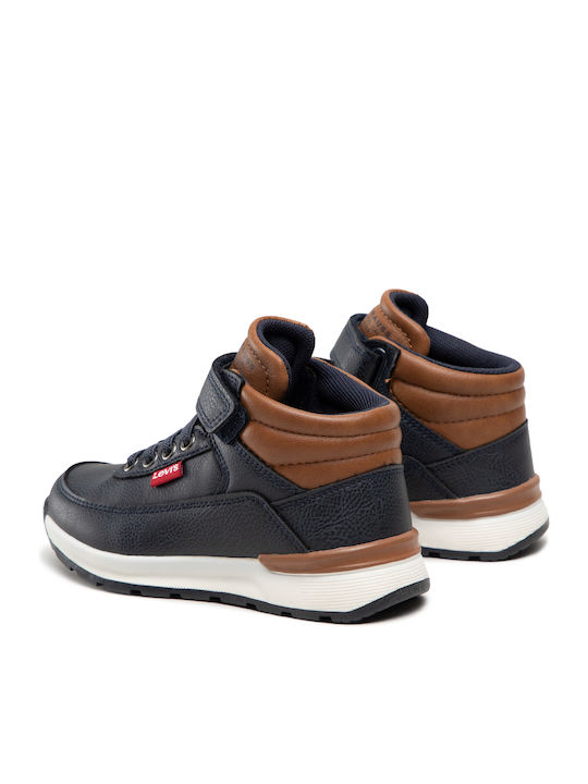 Ascot Mini Kids Boots with Velcro Navy Blue