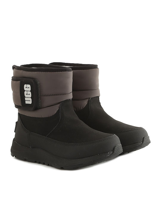 Toty Suede Παιδικά Μποτάκια με Σκρατς Μαύρα