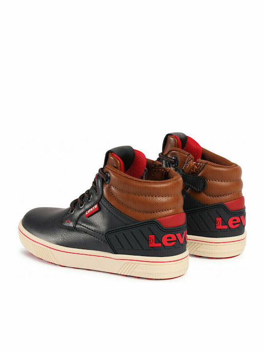 Portland Leather Kids Boots with Laces Blue