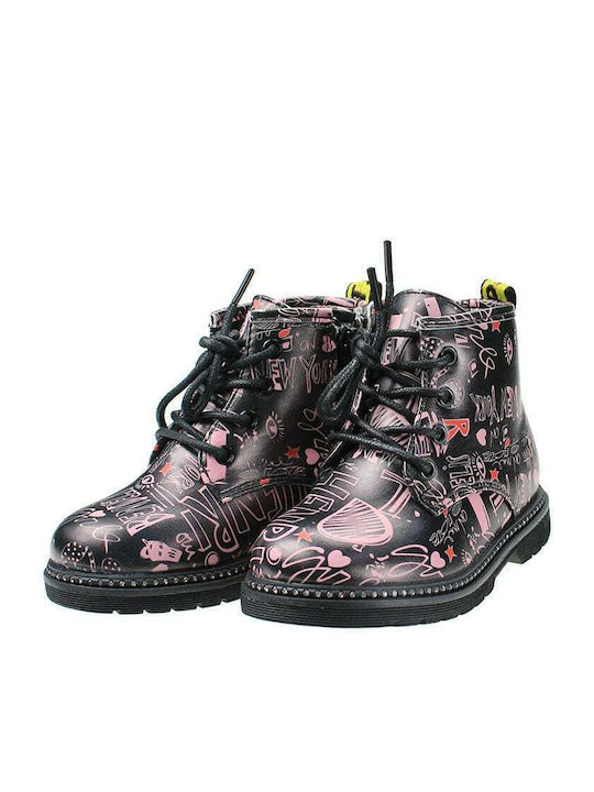 Lederne Kinderstiefel mit Reißverschluss Gray