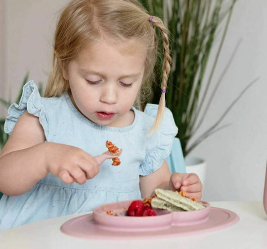 Ezpz Feeding Set Tiny 2 made of Silicone Pink 3pcs for 12+ months