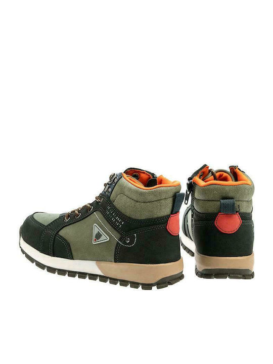 Kinderstiefeletten mit Schnürsenkeln Khaki