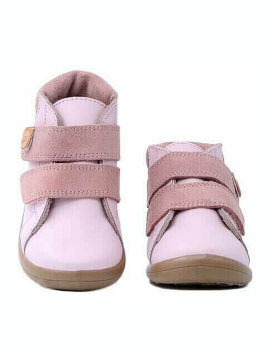 64105 Ghete Copii din Piele cu Velcro Roz