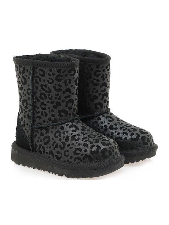 1112388 Suede Kids Boots Black