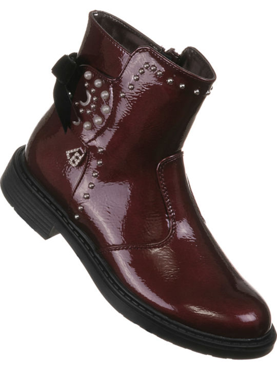 Kids Boots with Zipper Burgundy