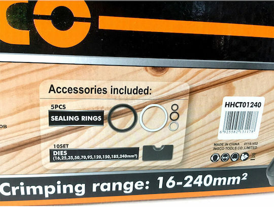 Ingco Hydraulic Crimping Pliers Cross-Section Range 16 - 240mm² Hydraulic Length 480mm