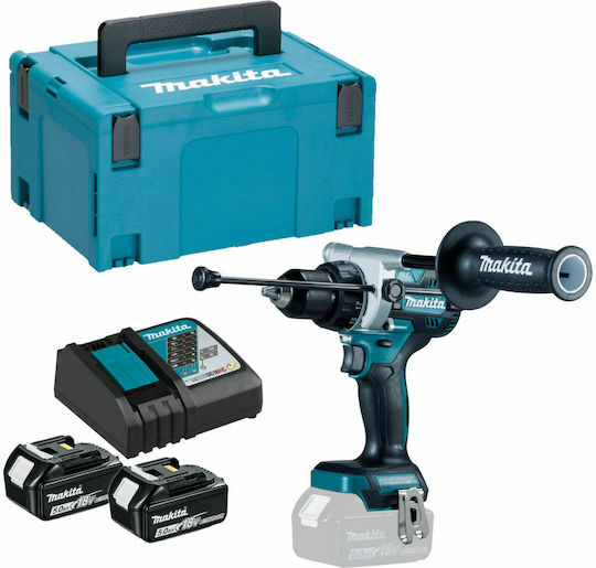 Makita DHP486RTJ Percussive Battery Drill Driver 18V 2x5Ah