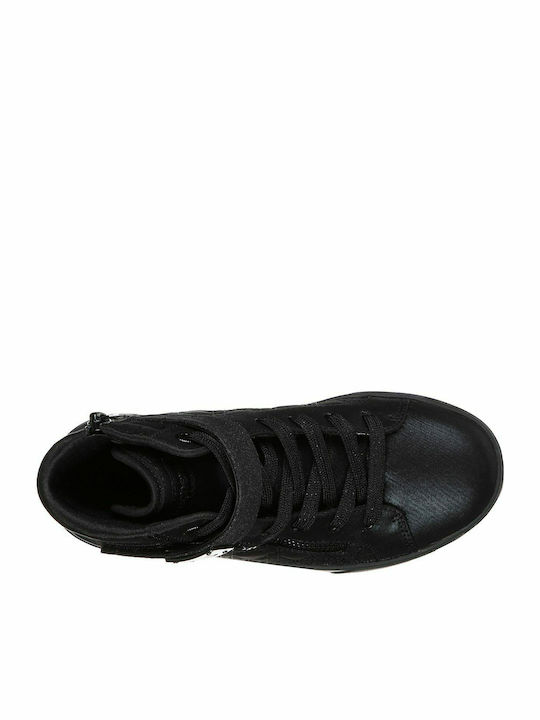 Shoutouts Quilted Kicks Kids Boots with Zipper Black