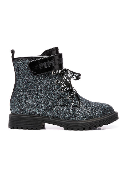 Hatton Kinderstiefel mit Schnürsenkeln Silber