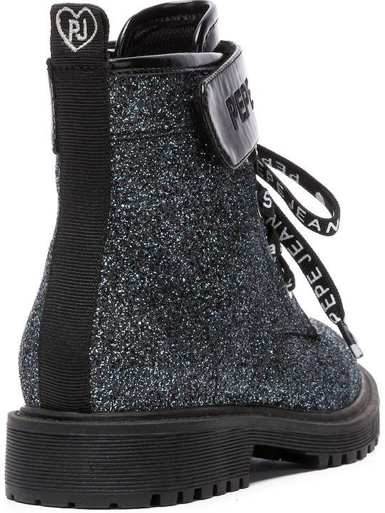 Hatton Kinderstiefel mit Schnürsenkeln Silber