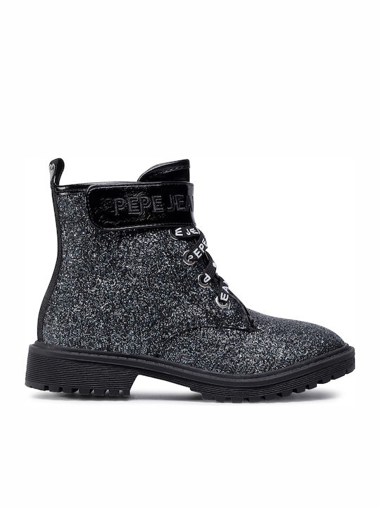 Hatton Kinderstiefel mit Schnürsenkeln Silber