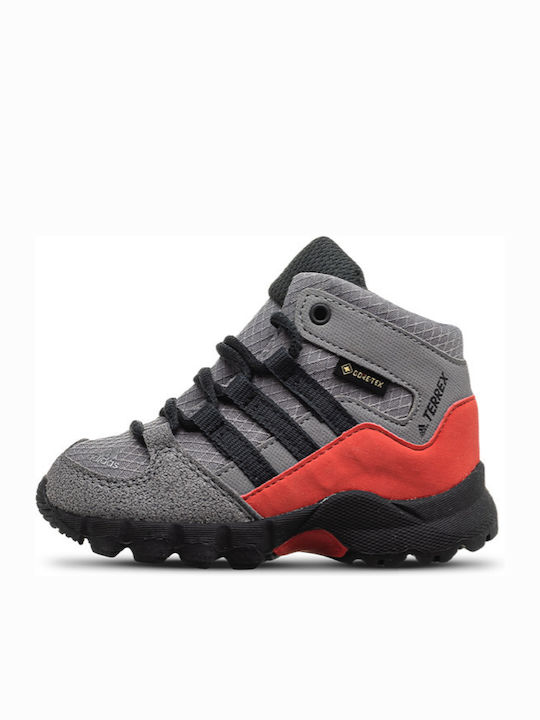 Детски планински обувки Terrex Mid GTX Водоустойчиви Grey Three / Carbon / Matte Silver