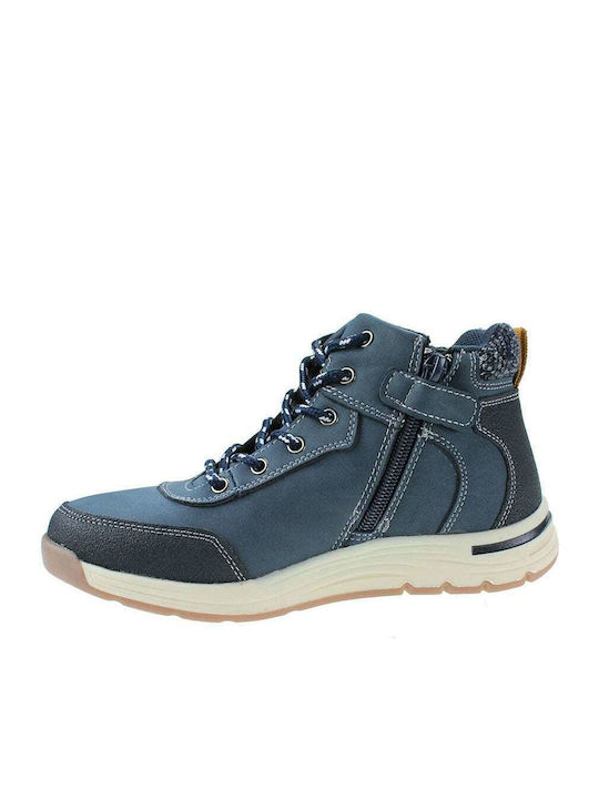 Colby Kids Boots with Zipper Blue