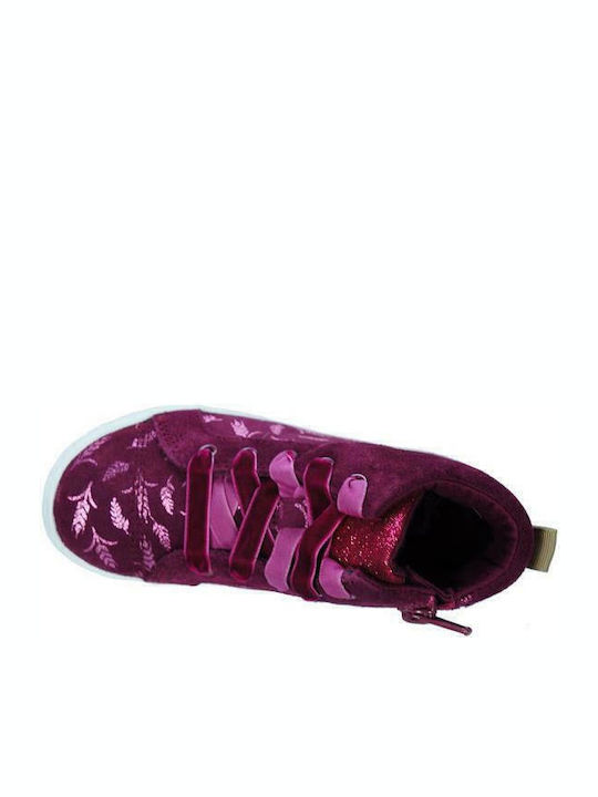City Frost T Suede Kids Boots with Zipper Burgundy