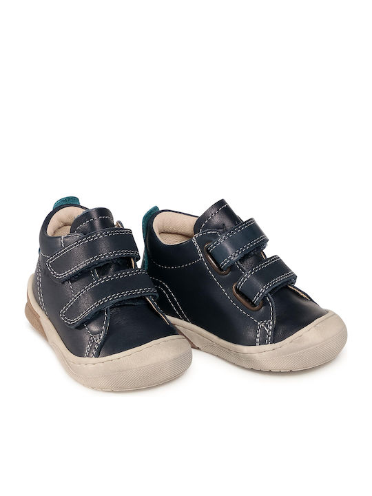 Punky Kids Boots with Velcro Navy Blue