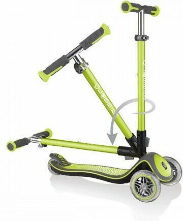 Globber Trotinetă Copii Pliabilă Elite Deluxe Lights cu 3 Roți pentru 3+ Ani Verde