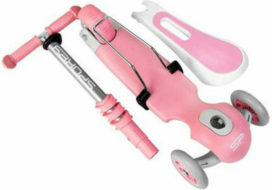 Spokey Scutere copii Pliabil Tripla 3 în 1 Třirocho cu Scaun Roz