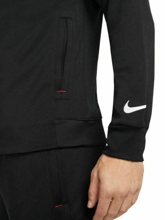 Tracksuit Df Fc Football Ποδοσφαιρικό Σετ Φόρμας Dri-Fit Γυαλιστερό με Λάστιχο Μαύρο