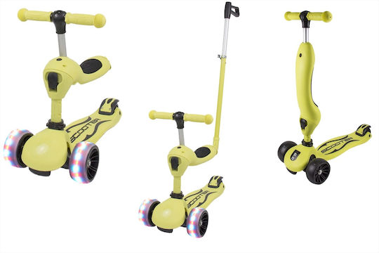 Kids Scooter Fun 3-Wheel with Seat Yellow