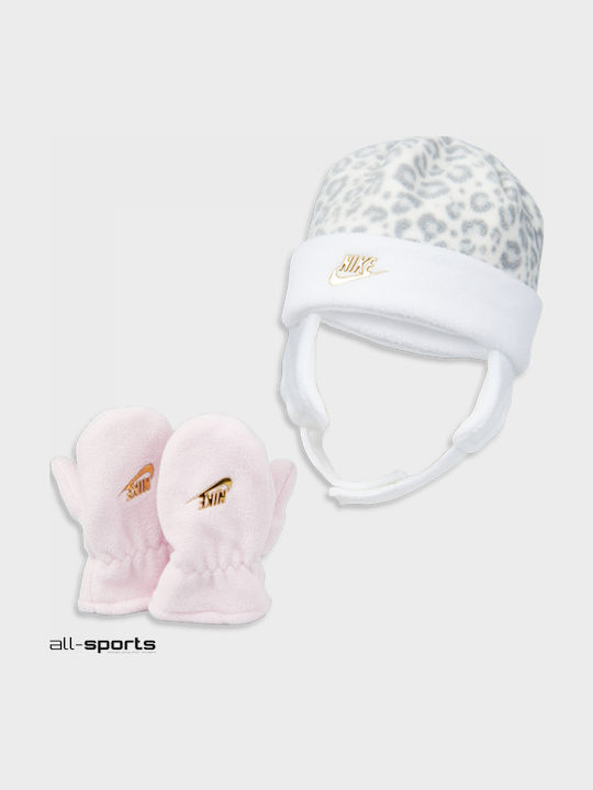 Swoosh Kids Beanie Set with Gloves Fabric Multicolour