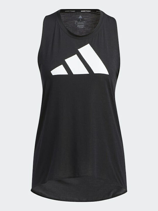 3 Stripes Women's Summer Blouse Sleeveless Striped Black