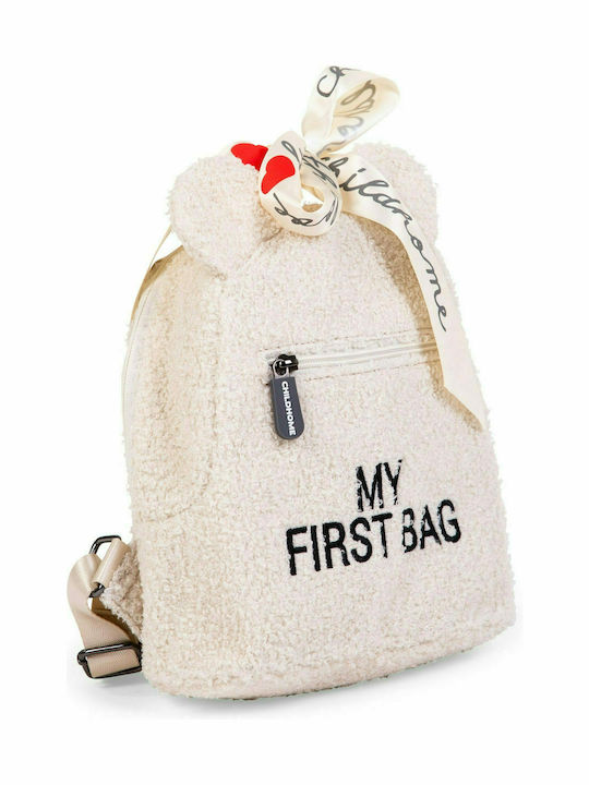 Childhome My First Teddy Παιδική Τσάντα Πλάτης Λευκή 23x7x23εκ.