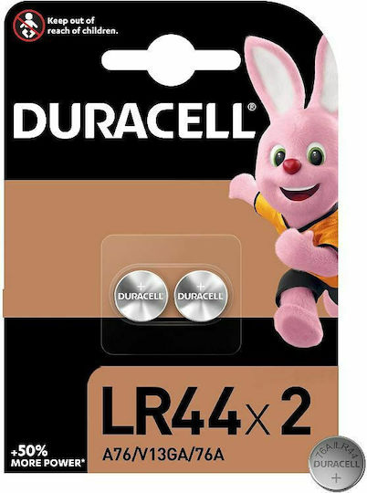 Duracell Long Lasting Power Baterii alcaline Baterii de ceas pentru ceasuri LR44 1.5V 2buc