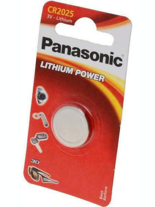 Panasonic Lithium Power Μπαταρία Ρολογιών CR2025 3V 1τμχ