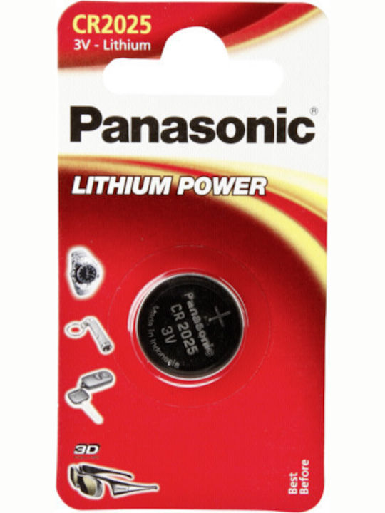 Panasonic Lithium Power Μπαταρία Ρολογιών CR2025 3V 1τμχ