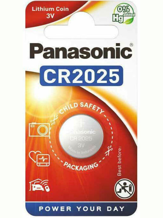 Panasonic Lithium Power Μπαταρία Ρολογιών CR2025 3V 1τμχ