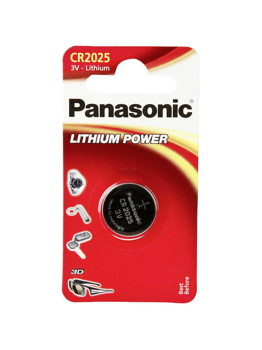 Panasonic Lithium Power Μπαταρία Ρολογιών CR2025 3V 1τμχ