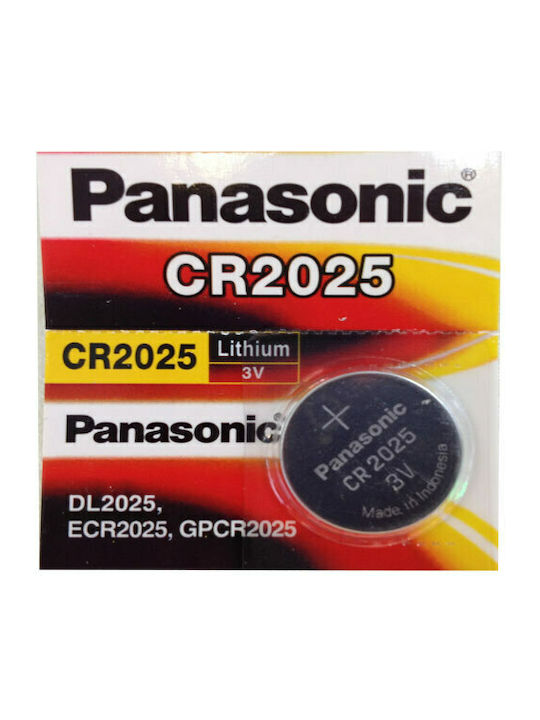 Panasonic Lithium Power Μπαταρία Ρολογιών CR2025 3V 1τμχ