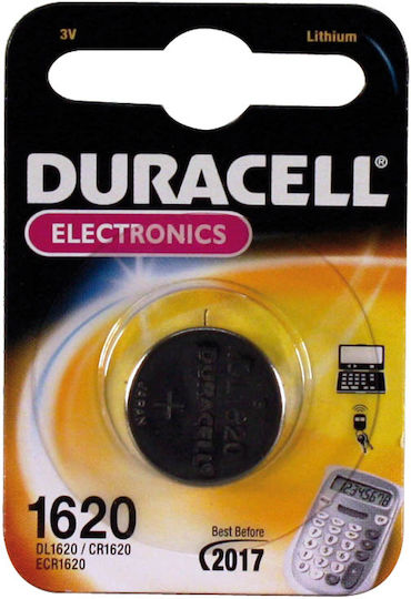 Duracell Electronics Lithium Watch Battery CR1620 3V 1pcs