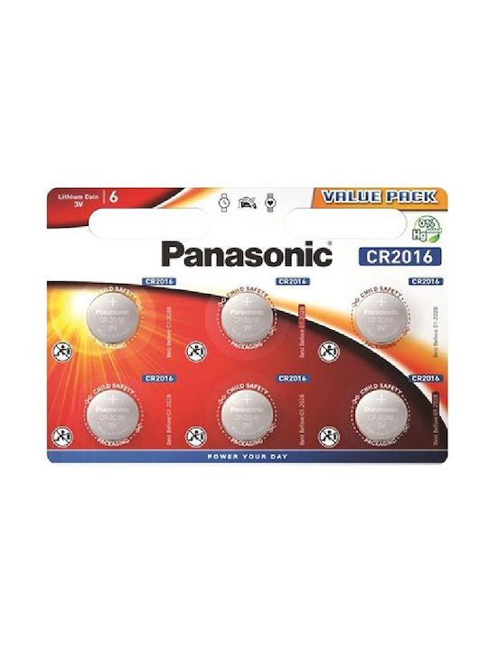 Panasonic Lithium Power Μπαταρία Ρολογιών CR2016 3V 1τμχ