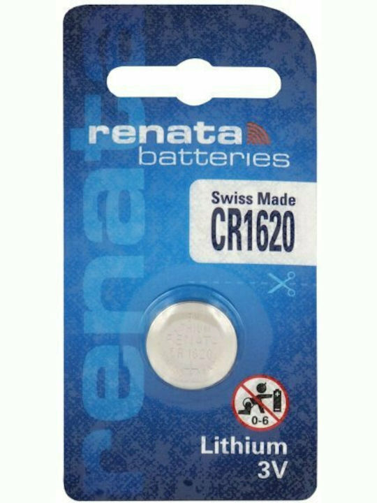 Renata Μπαταρία Λιθίου Ρολογιών CR1620 3V 1τμχ