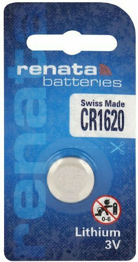 Renata Μπαταρία Λιθίου Ρολογιών CR1620 3V 1τμχ