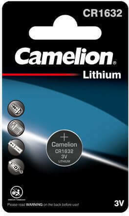 Camelion Lithium Watch Battery CR1632 3V 1pcs