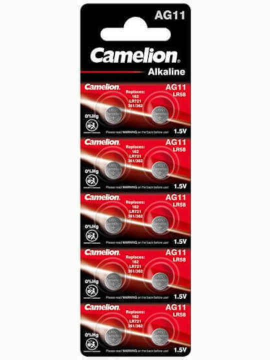 Camelion AG11 Alkaline Watch Batteries LR58 1.5V 10pcs