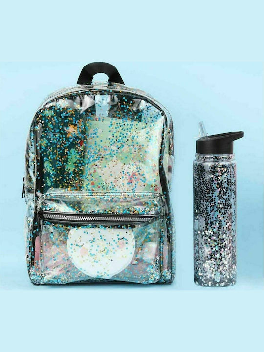 A Little Lovely Company Glitter Παιδική Τσάντα Πλάτης Μαύρη 24x11εκ.