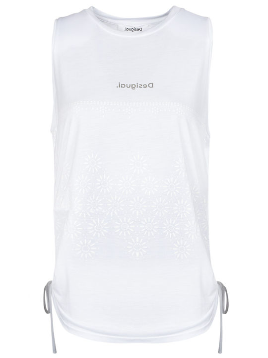 Tulum Women's Summer Blouse Sleeveless White