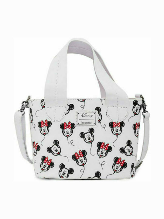 Loungefly Mickey-Minnie Balloons Kinder Rucksack Umhängetasche Weiß 23.7cmx12.5cmx18cmcm Loungefly Mickey-Minnie Balloons Kinder Rucksack Umhängetasche Weiß 23.7cmx12.5cmx18cmcm