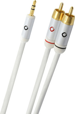 Oehlbach 3.5mm male - RCA male Cable White 1.5m (60001)