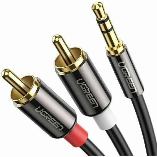 Ugreen Καλώδιο Ήχου 3.5mm male - RCA male Μαύρο 5m με Επίχρυσους Ακροδέκτες 10591