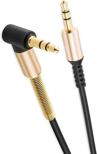 Hoco 3,5mm Klinkenkabel mit 3,5mm Stecker - Schwarz 1m mit Vergoldeten Anschlüssen UPA02